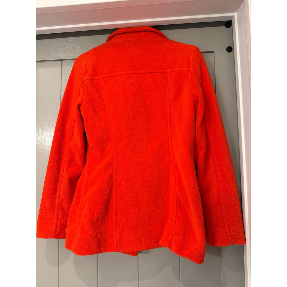 Old Navy Womens Red Fleece‎ Double Breasted Pea Coat Jacket Size M - Picture 12 of 13